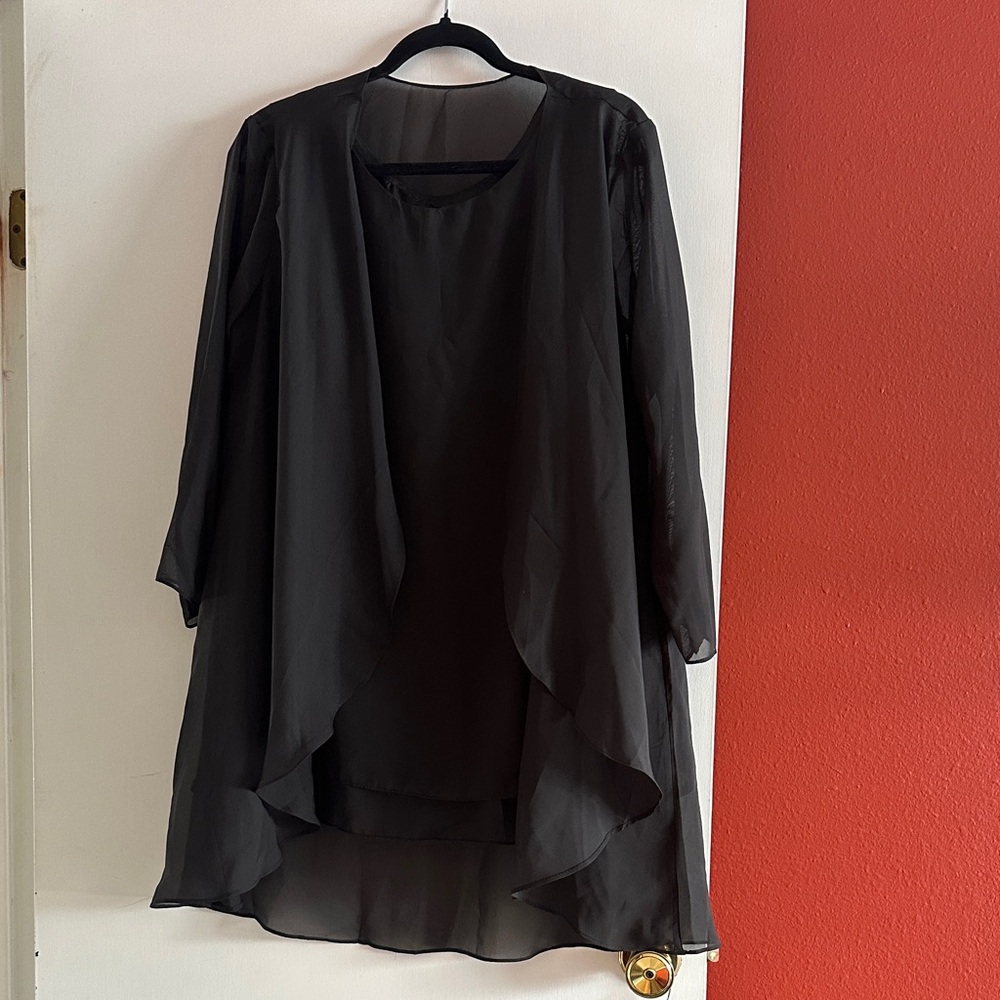 Source Unknown Black Pantsuit 3 piece